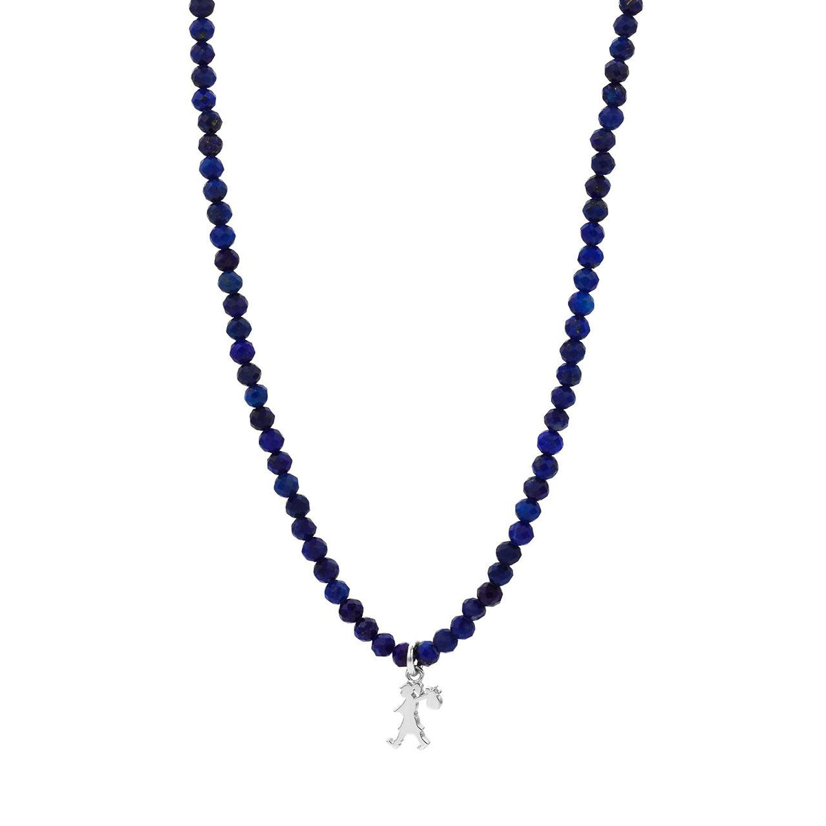 Karen Walker Sterling Silver Lapis Runaway Girl Necklace