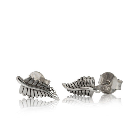 Evolve Sterling Silver Forever Fern Stud Earrings