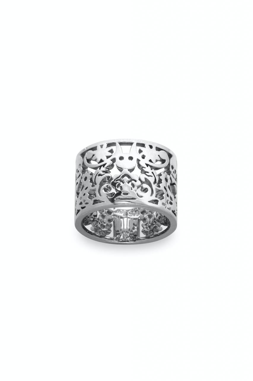 Karen Walker Sterling Silver 15mm Filigree Ring