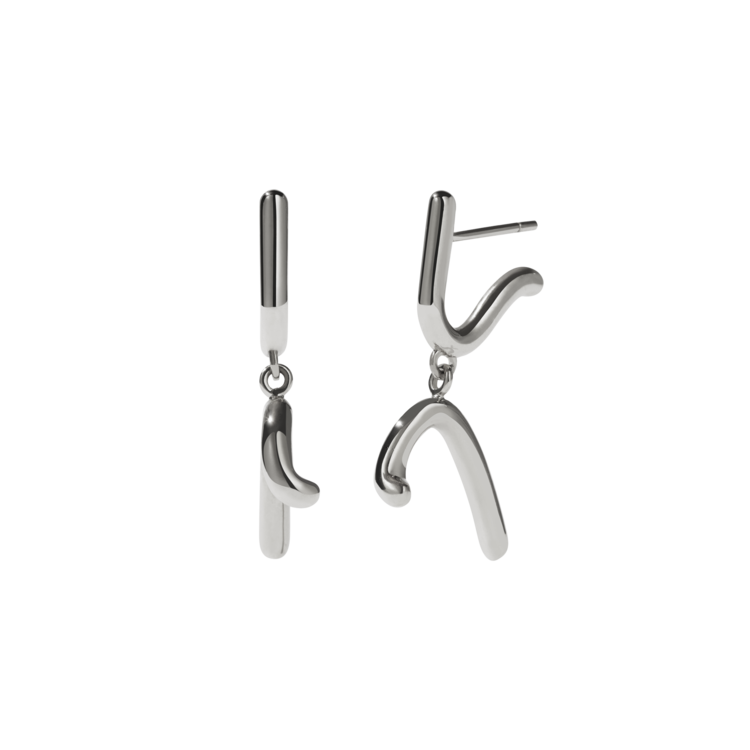 Meadowlark Sterling Silver Sculpture Drop Earrings