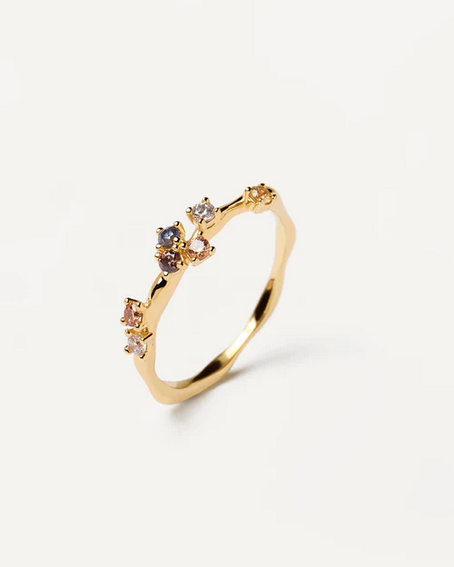 PD Paola 18ct Gold Plated Five Ring