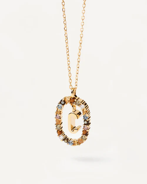 PD Paola 18ct Gold Plated Letter C Necklace 50cm