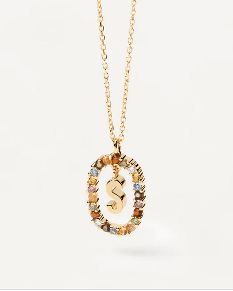 PD Paola 18ct Gold Plated Letter S Necklace 50cm