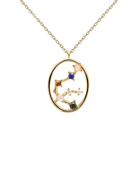 PD Paola 18ct Gold Plated Aquarius Zodiac Necklace 50cm