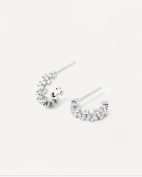 PD Paola Sterling Silver Evergreen Little Crown Earrings