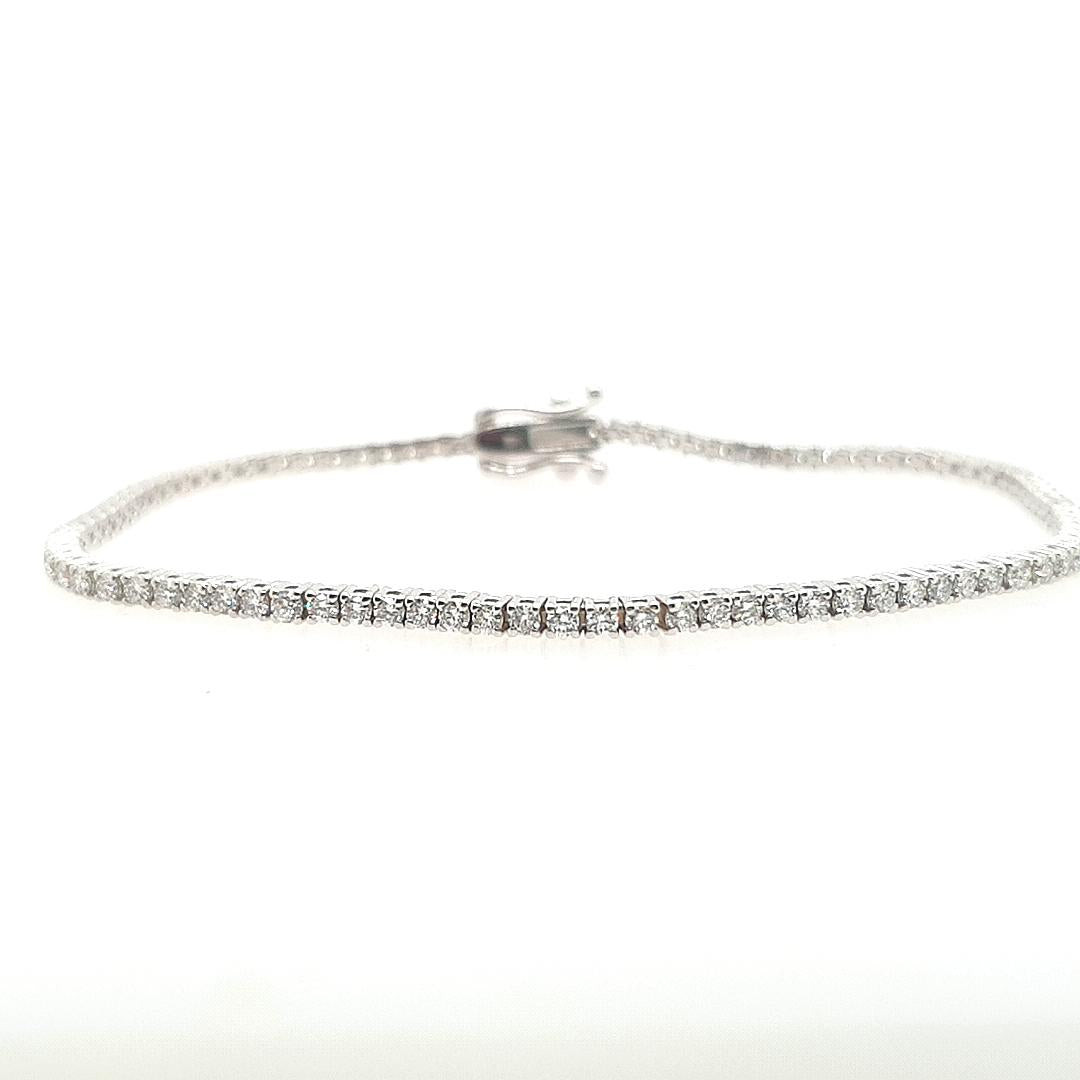 Lab Grown Diamond 14ct White Gold 2.00ct Tennis Bracelet