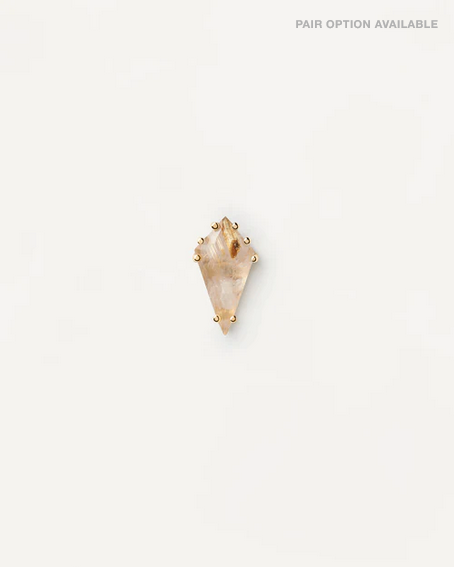 PD Paola 18ct Yellow Gold Plated Akiro Rutile Quartz Earrings