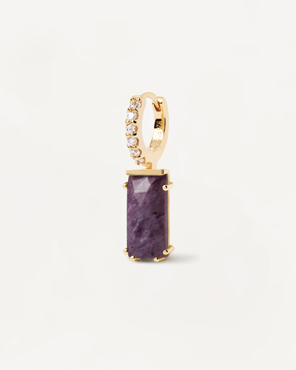 PD Paola 18ct Yellow Gold Plated Kaori Charoite Earrings