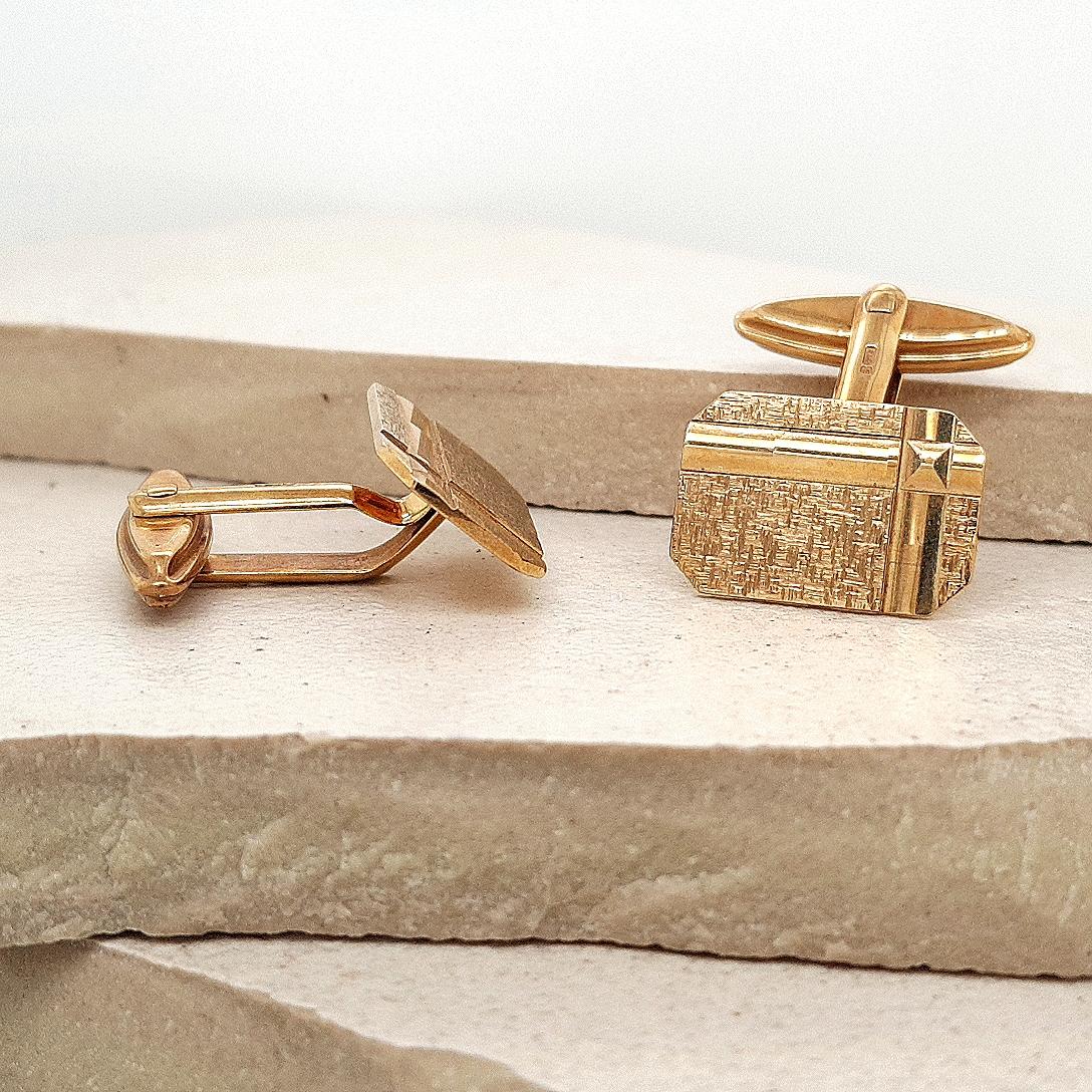 Estate 9ct Yellow Gold Cufflinks