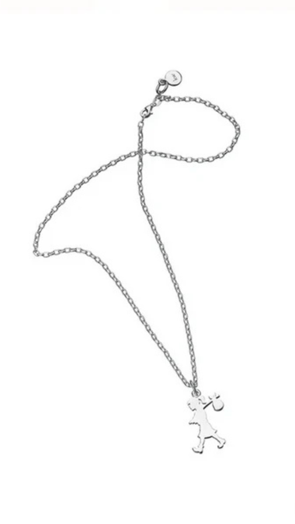 Karen Walker Sterling Silver Small Runaway Girl Necklace