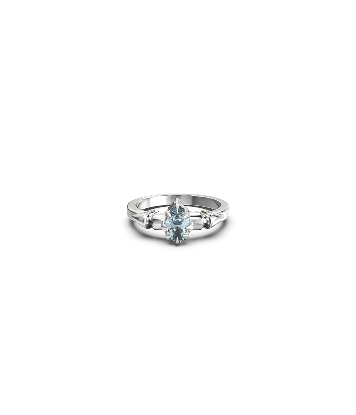 Stolen Girlfriends Club Sterling Silver Sky Topaz Precious Punk Droplet Ring