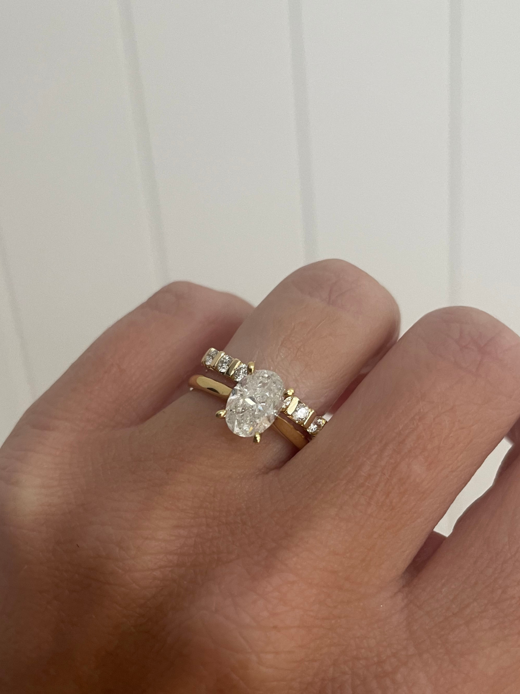 18ct Yellow Gold Oval Cut Diamond Solitaire Ring