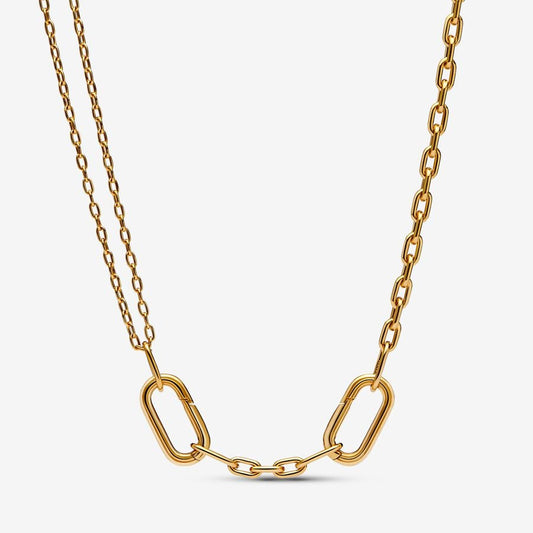 Pandora Me 14ct Gold Plated Double Link Chain Necklace 362303c00-45