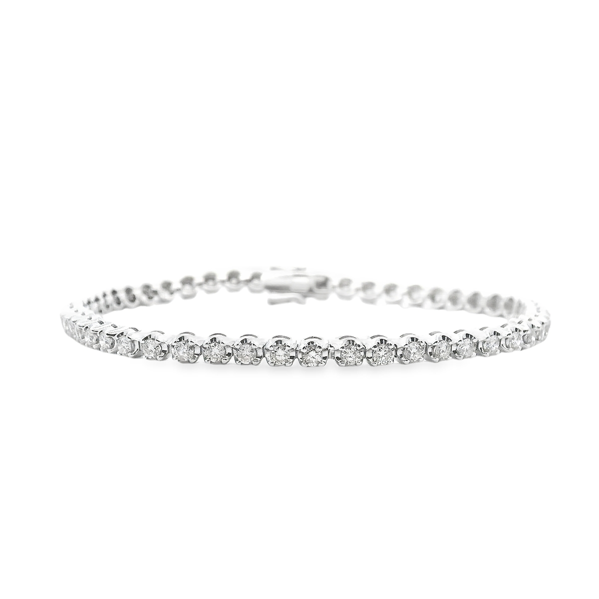 Diamond 9ct White Gold 2.00ct Tennis Bracelet