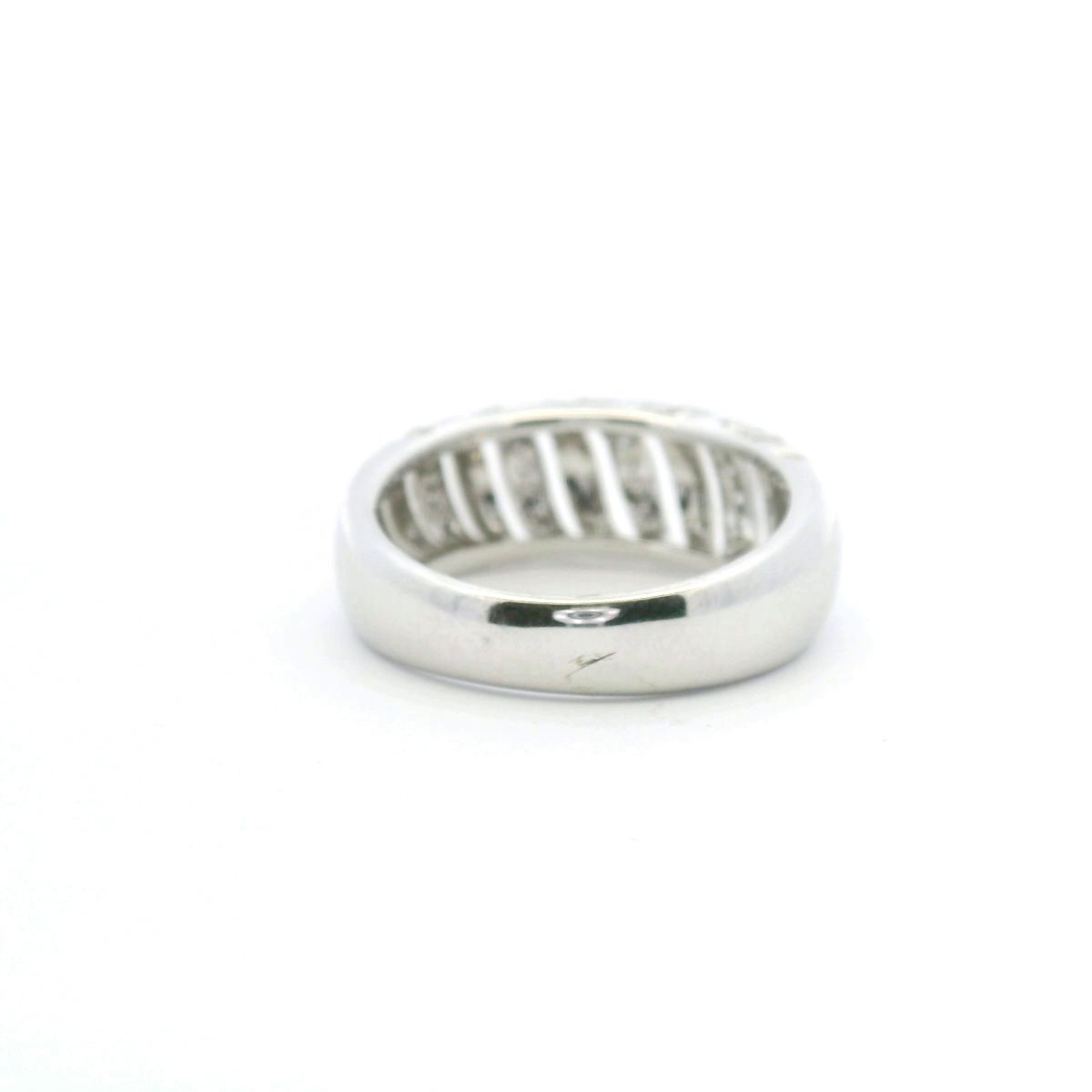 18ct White Gold Diamond Dome Ring