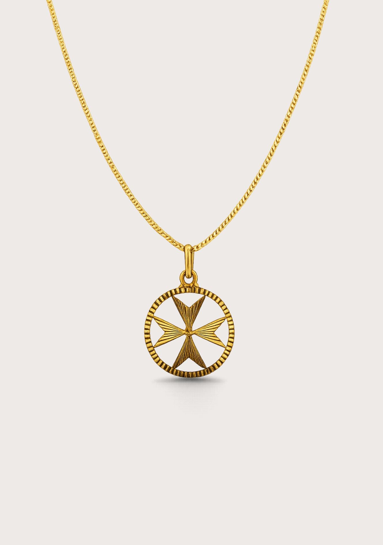 Estate 22ct Yellow Gold Circle Star Pendant