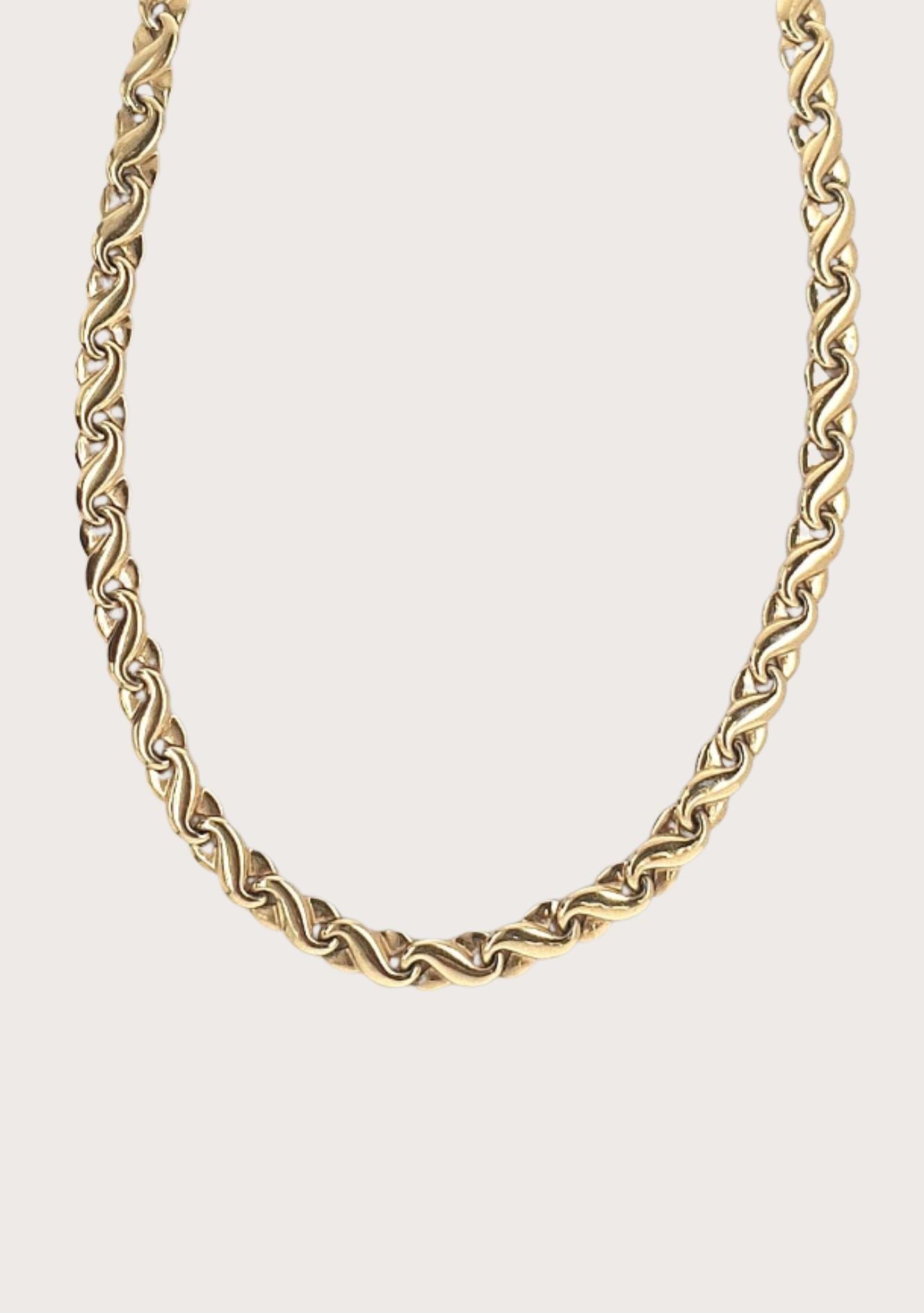 Estate 9ct Yellow Gold Infinity Link Necklace