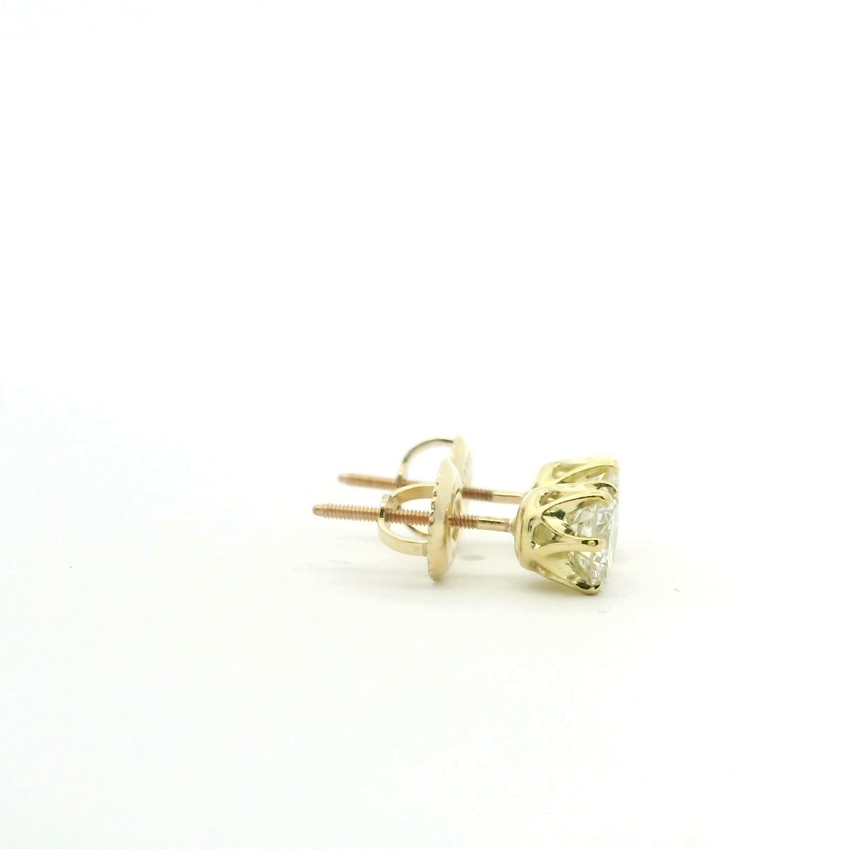 Diamond 14ct Yellow Gold 1.00ct Stud Earrings