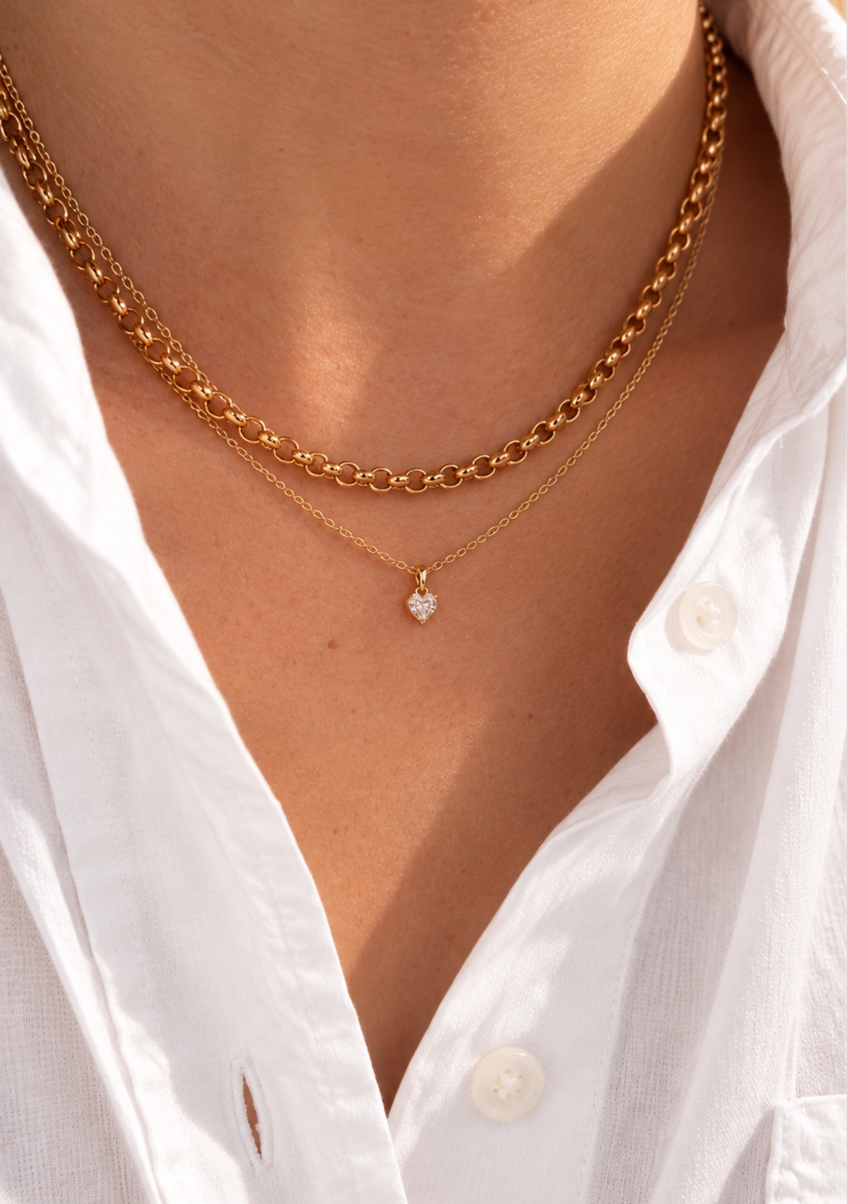 9ct Yellow Gold Lab Grown Diamond Heart Pendant