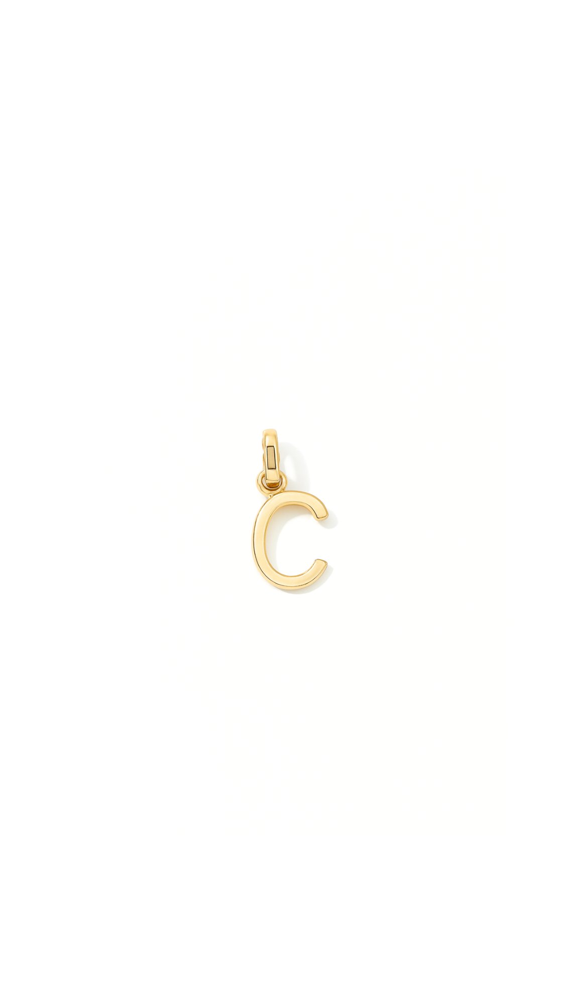 9ct Yellow Gold Mini Initial 'C' Pendant