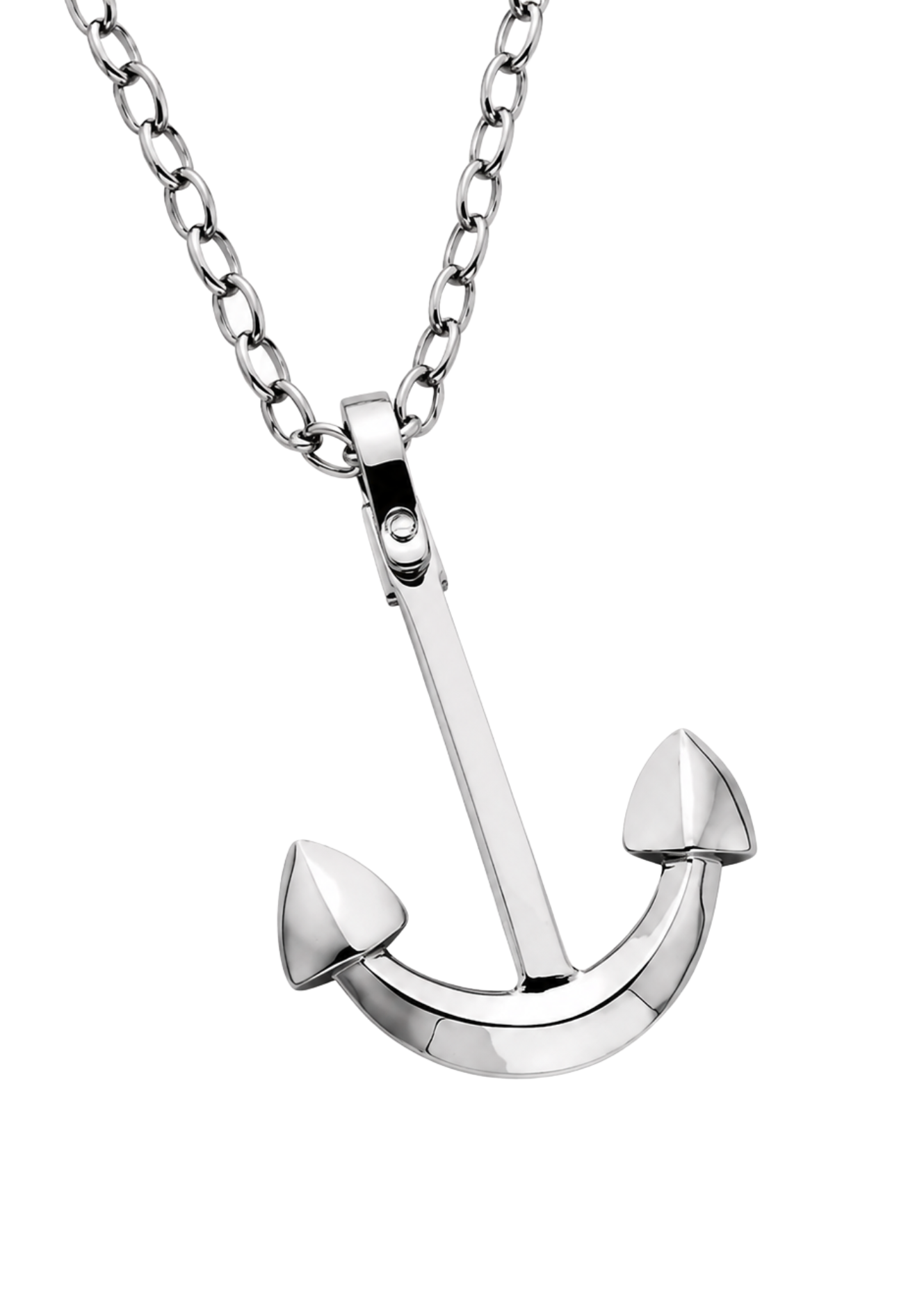 Karen Walker Sterling Silver Large Anchor Necklace