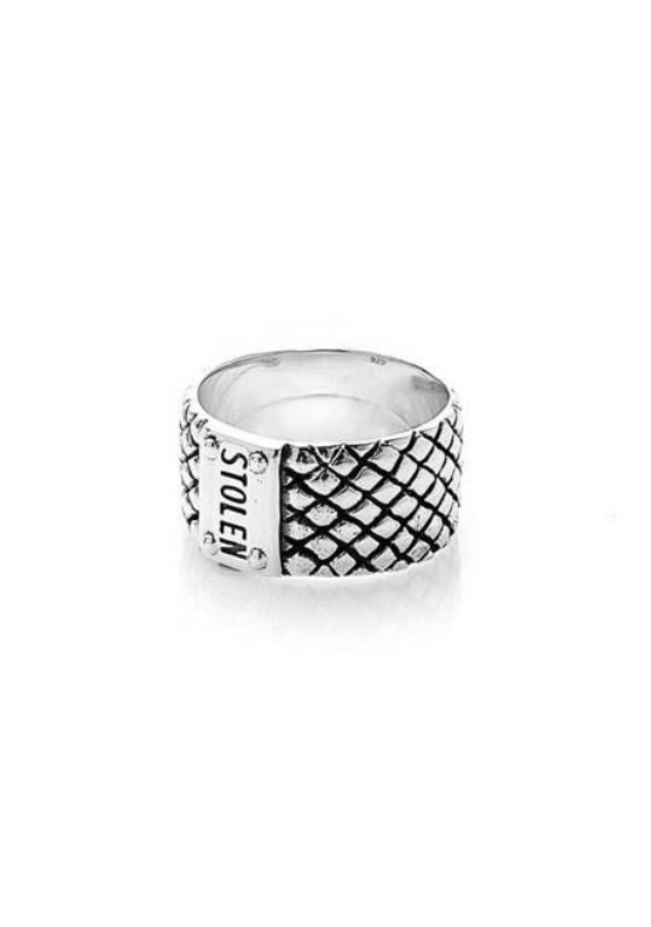 Stolen Girlfriends Club Silver Skinny Snake Ring Size P