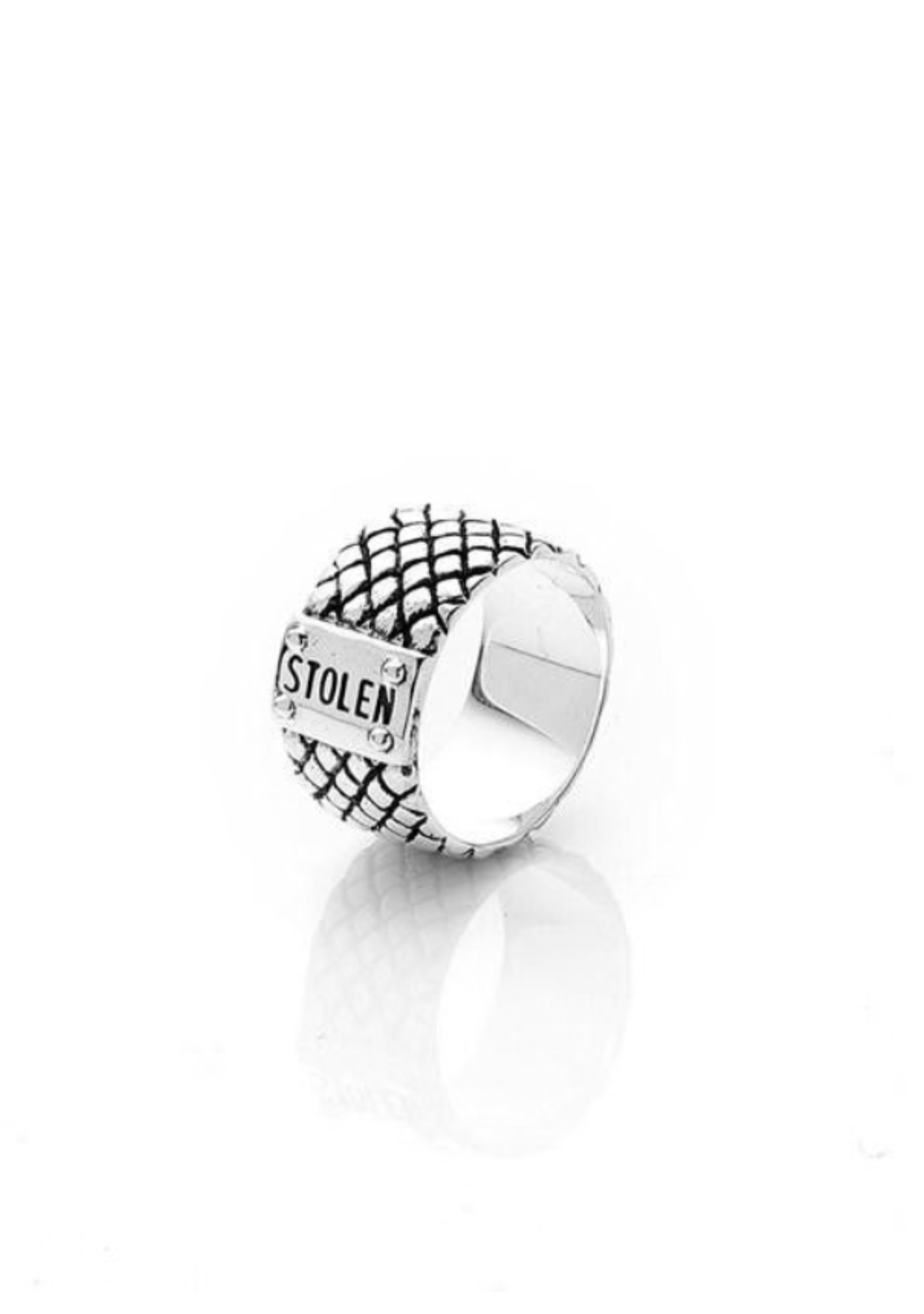 Stolen Girlfriends Club Silver Skinny Snake Ring Size P