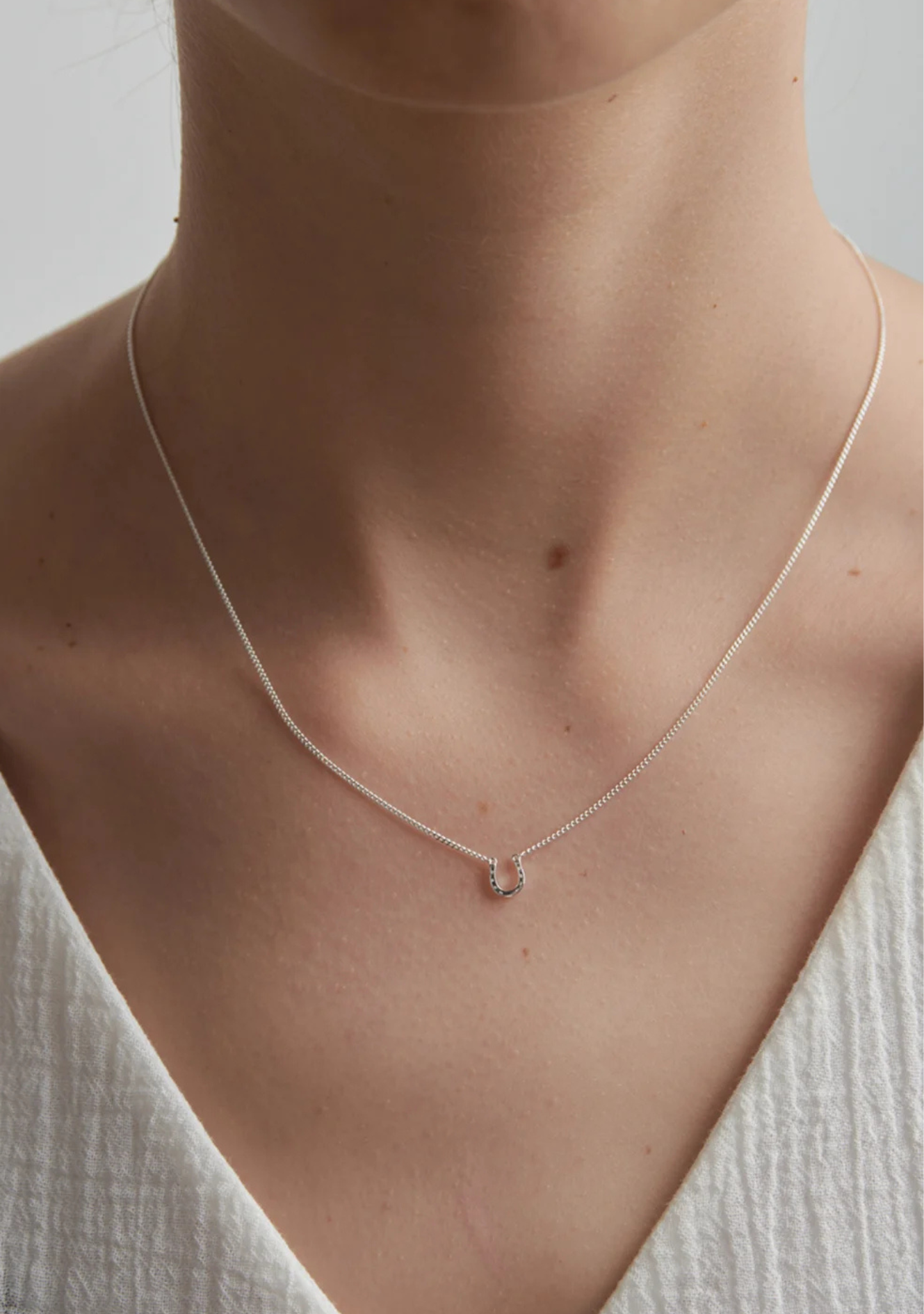 Karen Walker Sterling Silver Mini Horseshoe Necklace