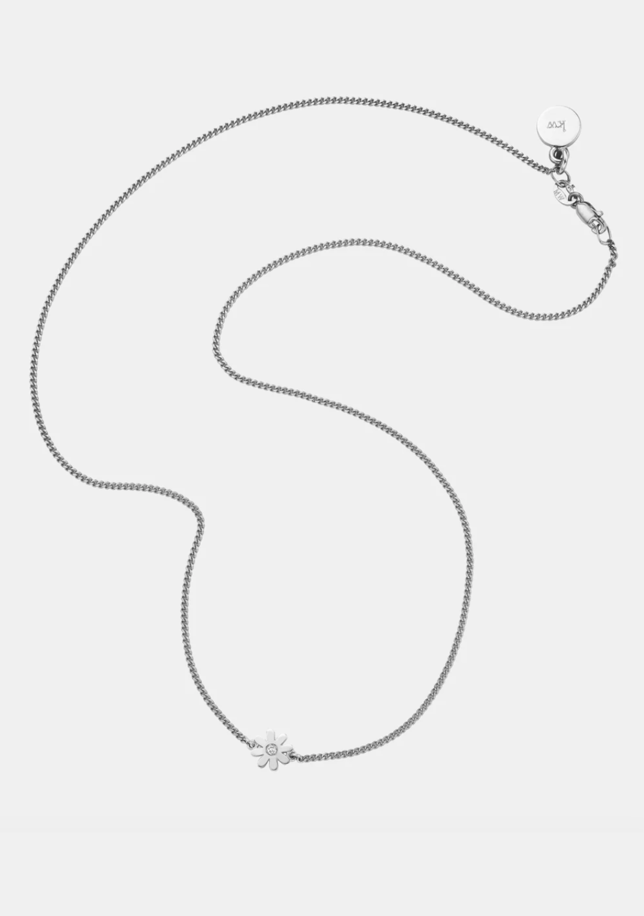 Karen Walker Sterling Silver Daisy Diamond Necklace