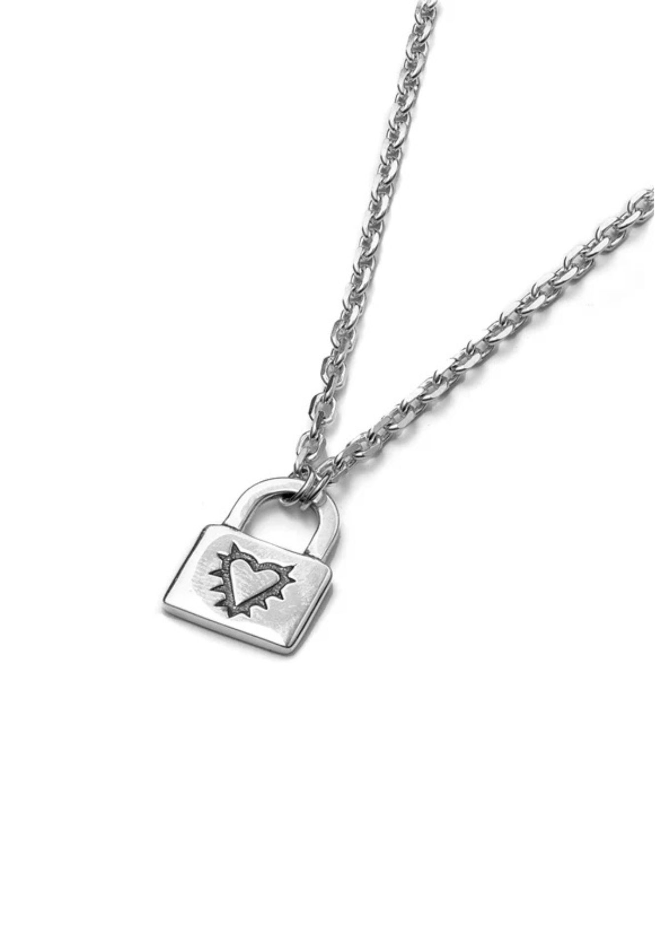 Stolen Girlfriends Club Sterling Silver Locked Heart Necklace