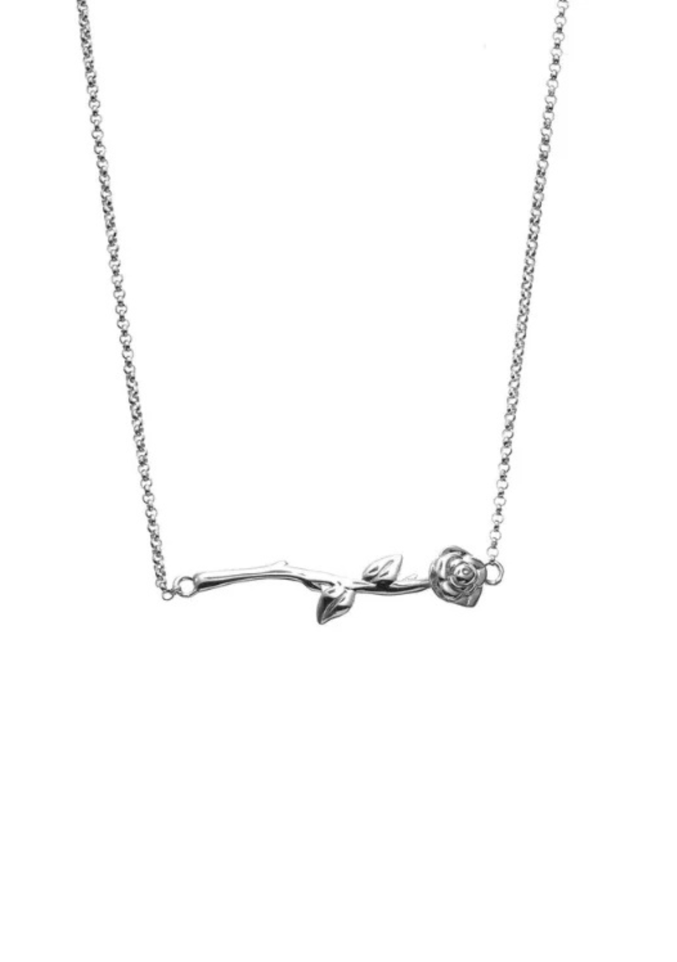Stolen Girlfriends Club Sterling Silver Rose Bar Necklace