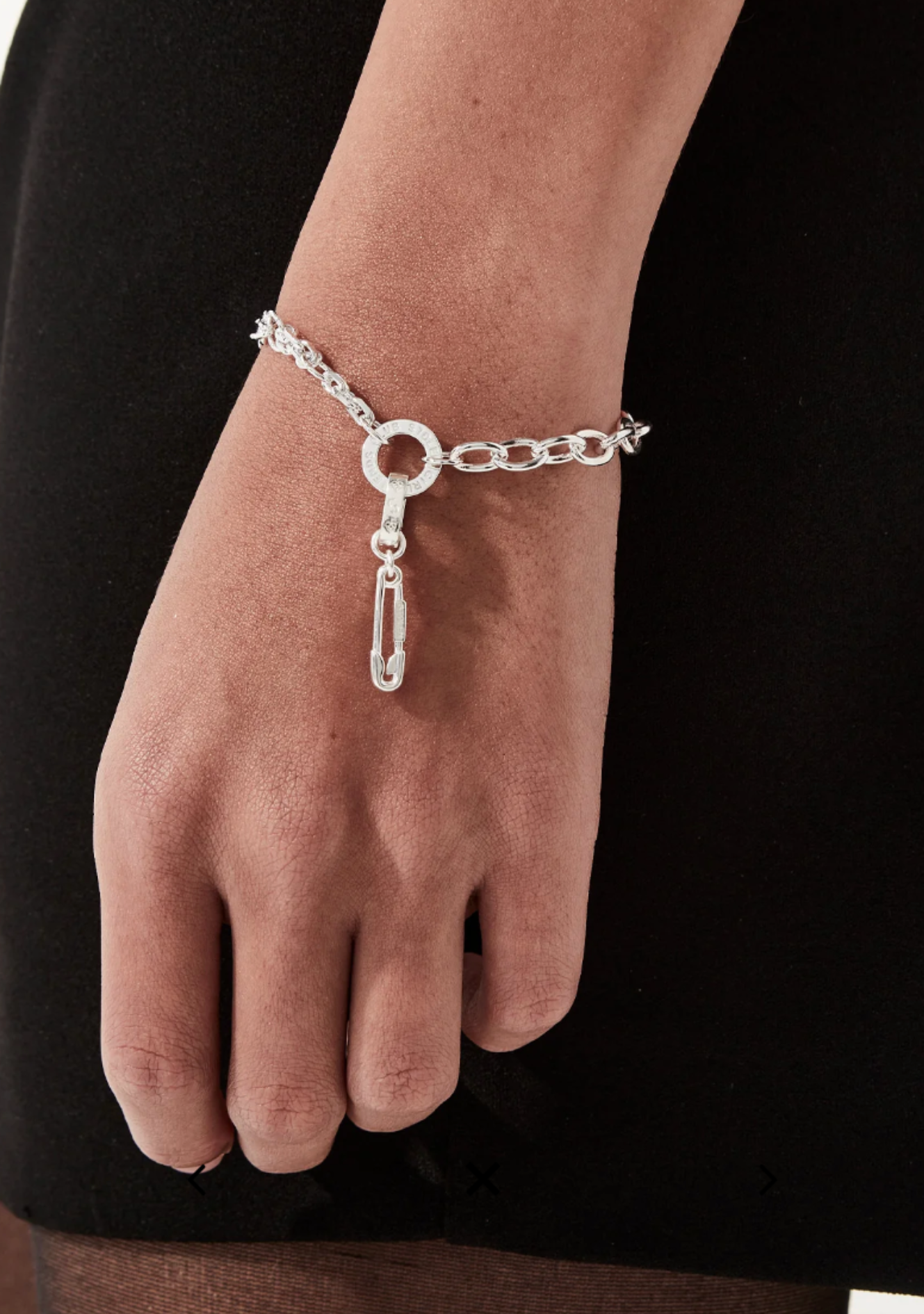 Stolen Girlfriends Club Sterling Silver Safety Pin Charm
