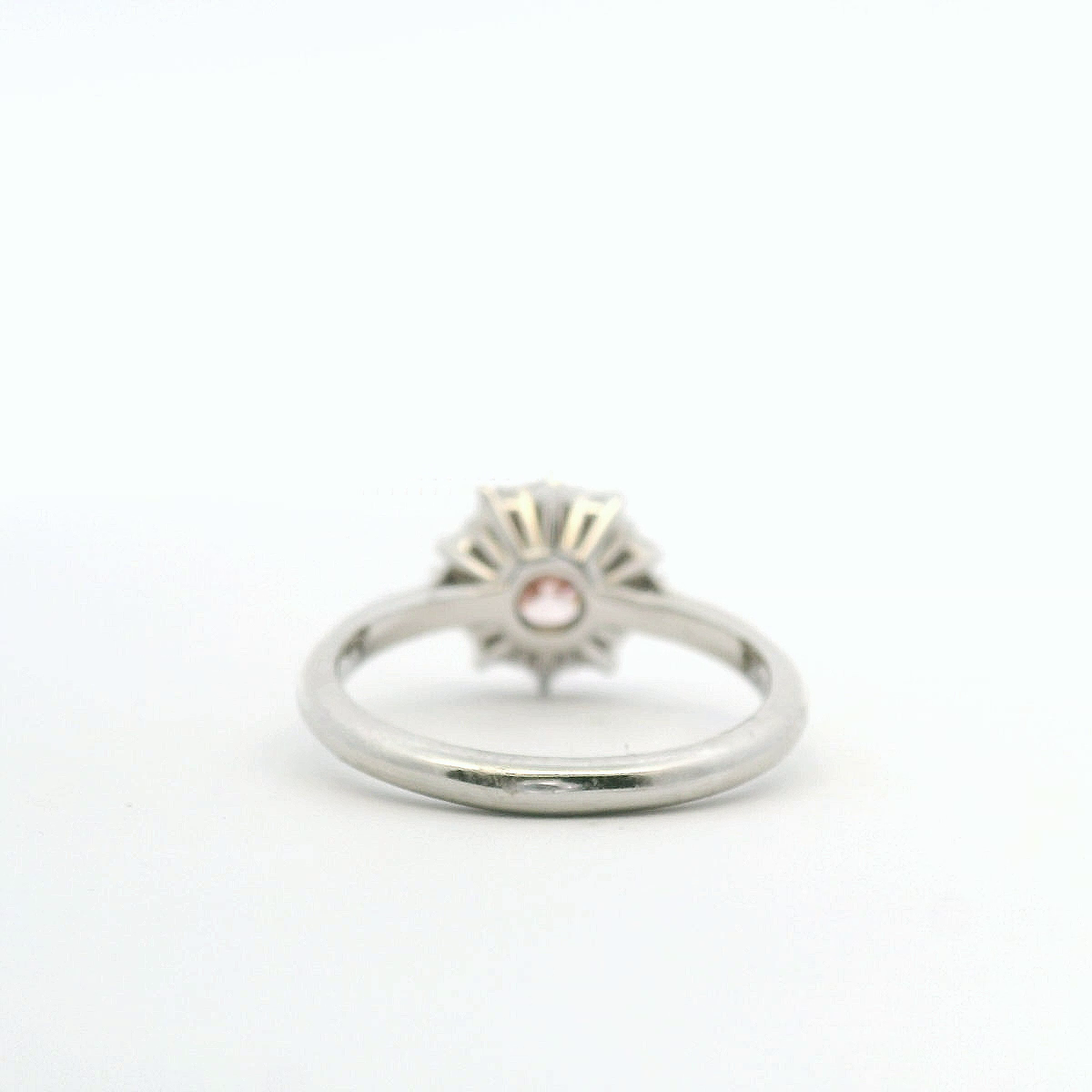 Lab Grown Diamond 18ct White Gold Pink Flower Cluster Ring