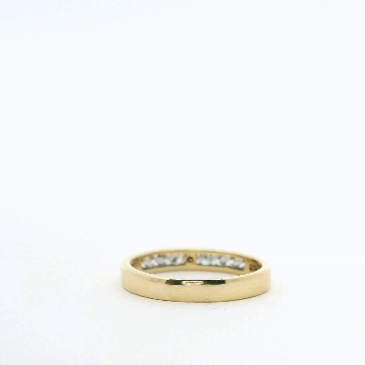 18ct Yellow Gold Diamond Channel Set Band