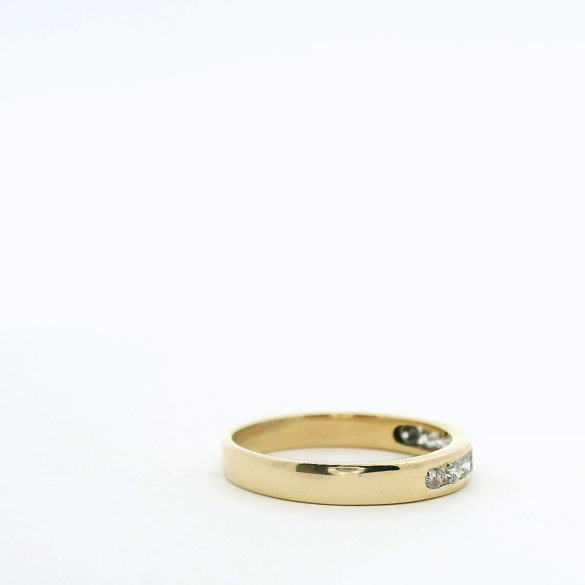 18ct Yellow Gold Diamond Channel Set Band