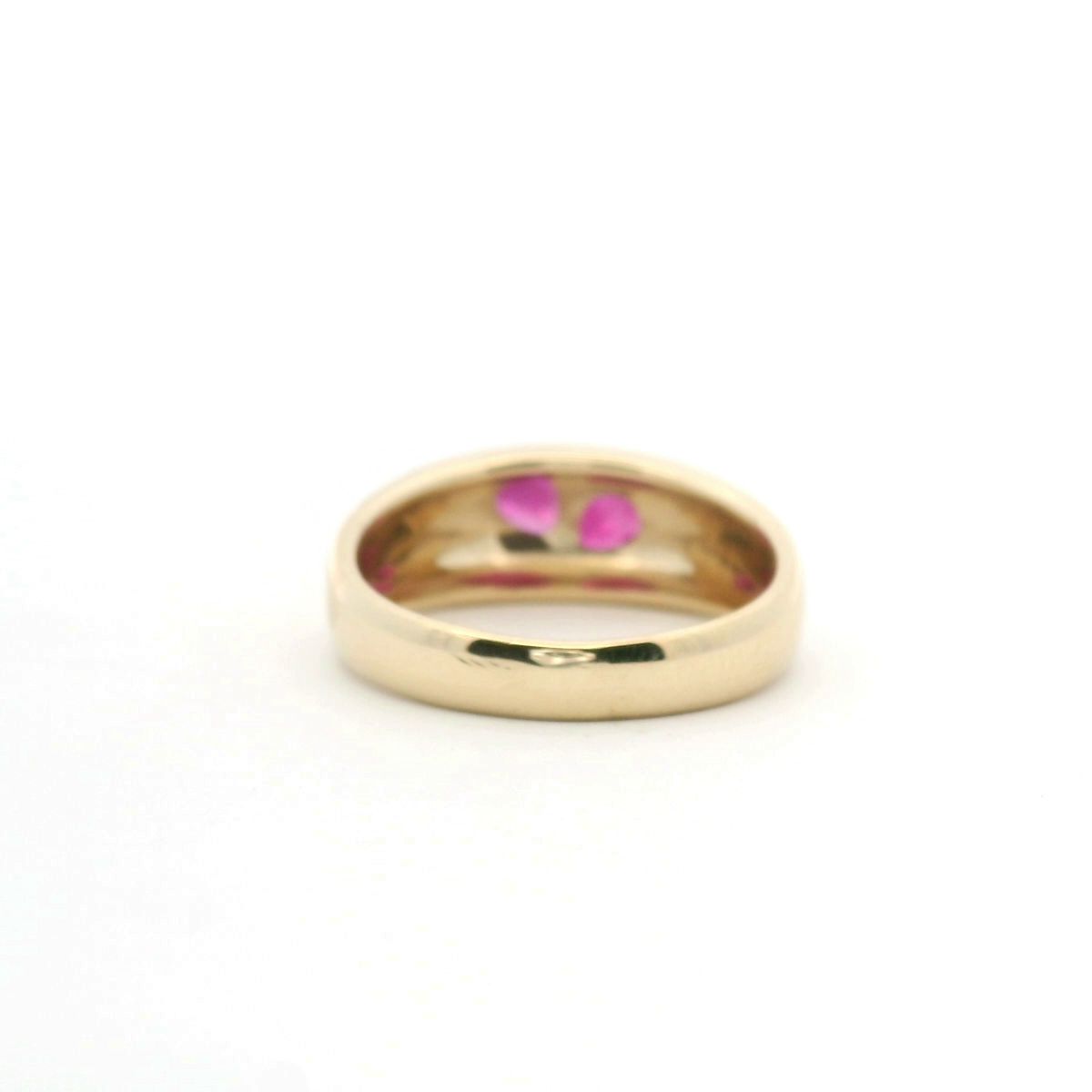 Ruby 9ct Yellow Gold Love Dome Ring