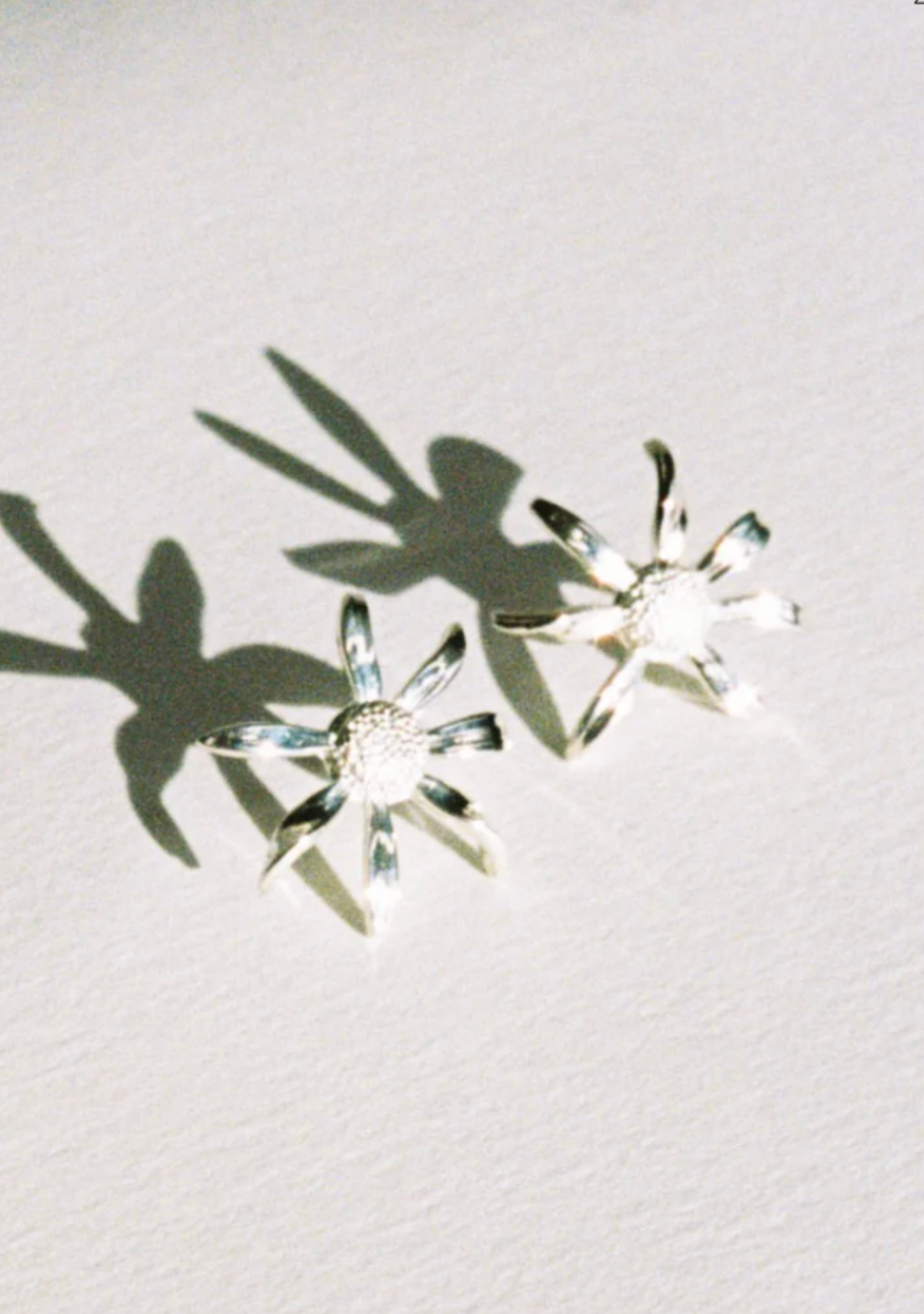 Meadowlark Sterling Silver Daisy Stud Earrings Medium