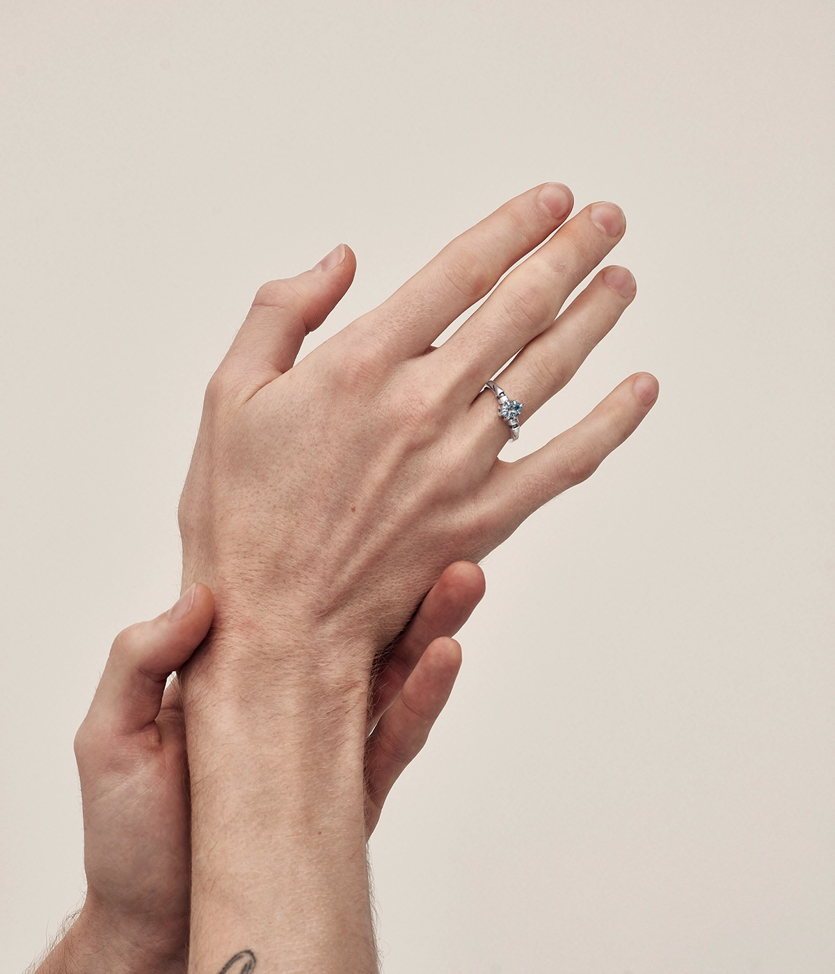 Stolen Girlfriends Club Sterling Silver Sky Topaz Precious Punk Droplet Ring