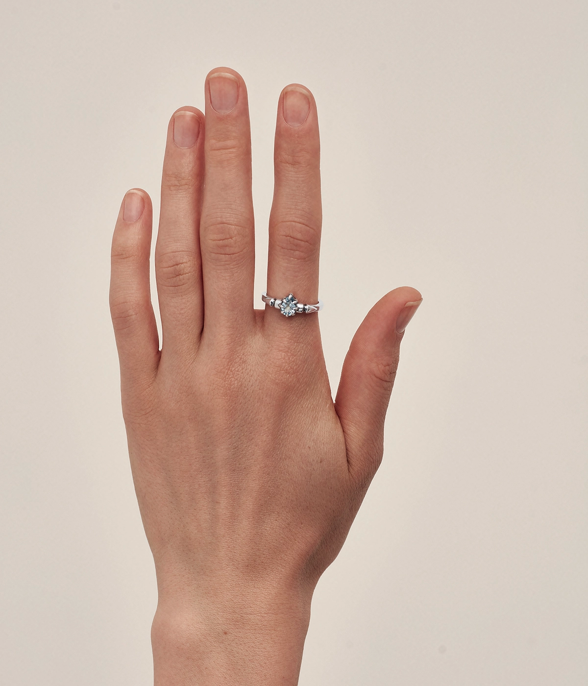 Stolen Girlfriends Club Sterling Silver Sky Topaz Precious Punk Droplet Ring