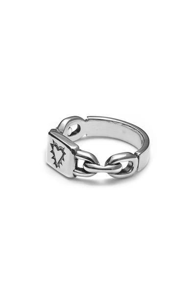 Stolen Girlfriends Club Sterling Silver Locked Heart Ring