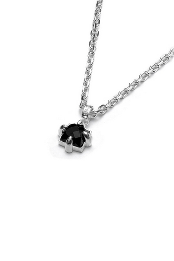 Stolen Girlfriends Club Sterling Silver Four Point Talon Necklace with Onyx