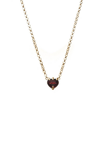 Stolen Girlfriends Club 18ct Yellow Gold Plated Talon Necklace with Garnet