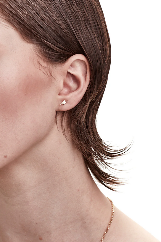 Stolen Girlfriends Club 18ct Yellow Gold Plated I'll Be Lightening Stud Earrings