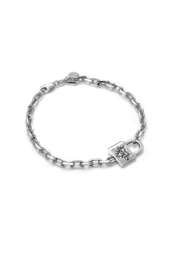 Stolen Girlfriends Club Sterling Silver Locked Heart Bracelet