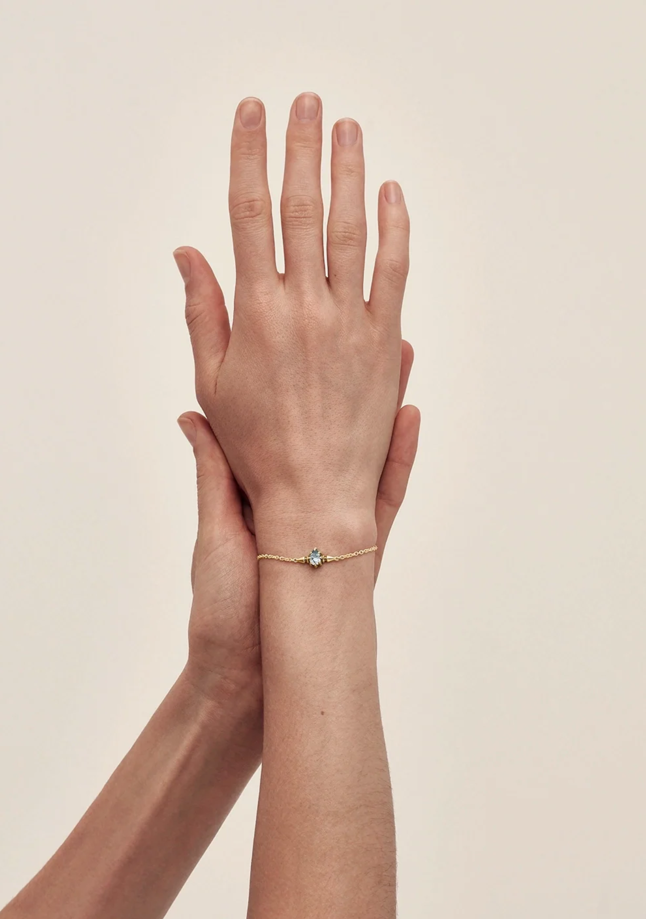 Stolen Girlfriends Club Gold Plated Sky Topaz Precious Punk Droplet Bracelet