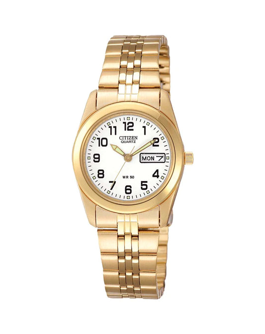 Citizen ladies Two-Tone White Face Watch 50M Water Resistant EQ0512-52B