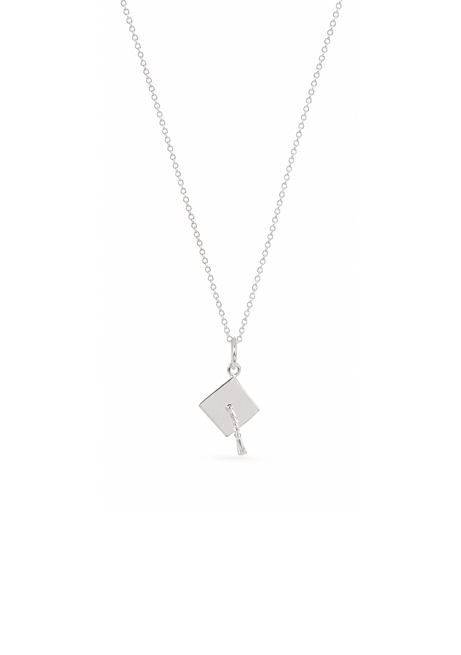 Sterling Silver Graduation Cap Pendant