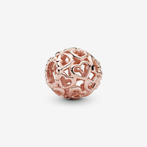 Pandora 14ct Rose Gold Plated Open Your Heart Openwork Charm