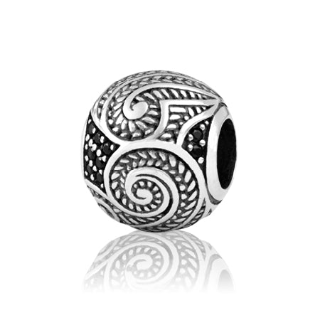 Evolve Sterling Silver Shining Koru (Growth) Charm