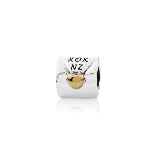 Special Order - Evolve 9ct Yellow Gold & Sterling Silver XOX NZ Letter Charm